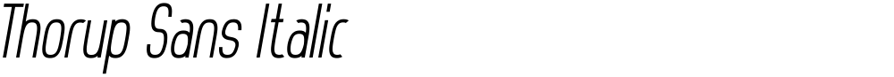 Thorup Sans Italic