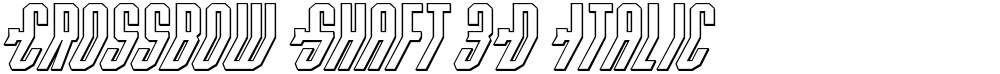 Crossbow Shaft 3D Italic