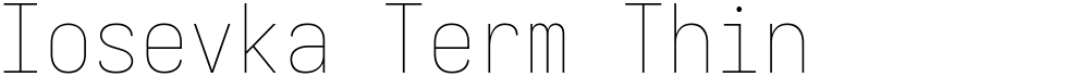 Iosevka Term Thin