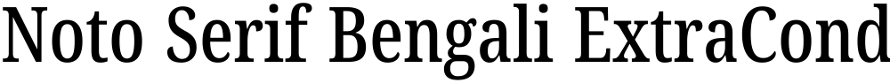Noto Serif Bengali ExtraCondensed Medium