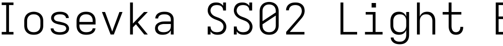 Iosevka SS02 Light Extended