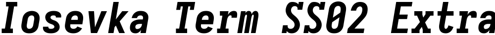 Iosevka Term SS02 Extrabold