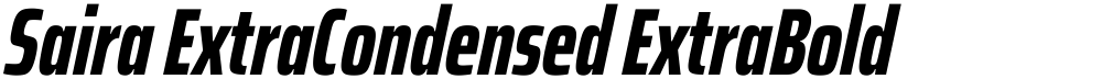 Saira ExtraCondensed ExtraBold