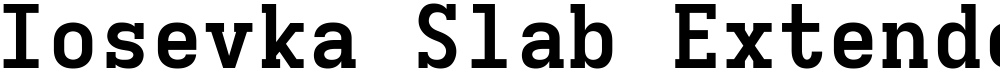 Iosevka Slab Extended