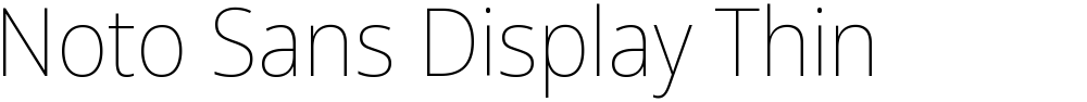 Noto Sans Display Thin