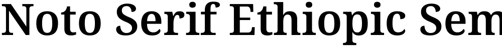 Noto Serif Ethiopic SemiBold
