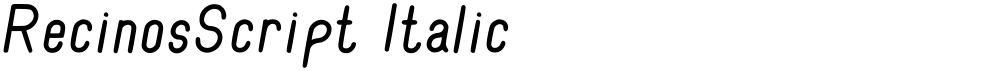 RecinosScript Italic