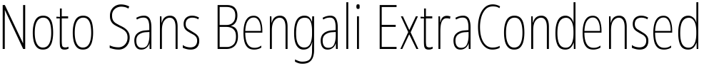 Noto Sans Bengali ExtraCondensed ExtraLight