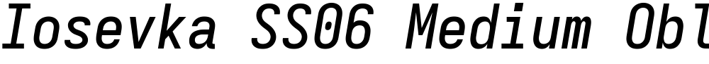 Iosevka SS06 Medium Oblique