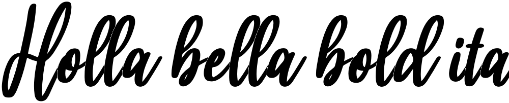 Holla bella bold italic