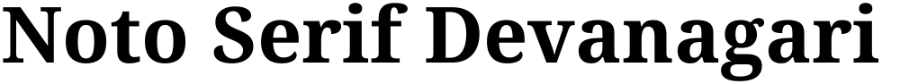 Noto Serif Devanagari