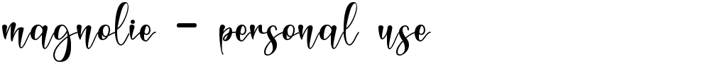magnolie - personal use
