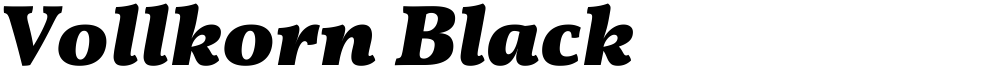 Vollkorn Black
