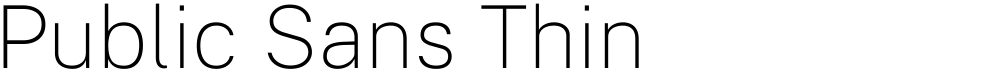Public Sans Thin