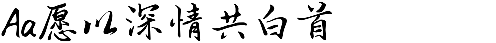 Aa愿以深情共白首