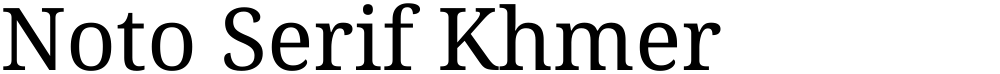 Noto Serif Khmer