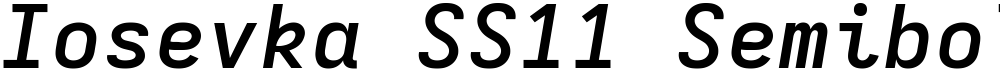 Iosevka SS11 Semibold Extended