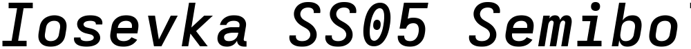 Iosevka SS05 Semibold Extended