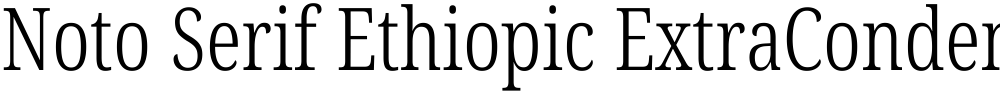 Noto Serif Ethiopic ExtraCondensed Light