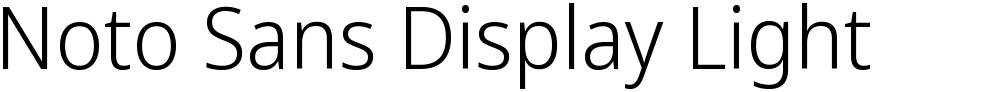 Noto Sans Display Light