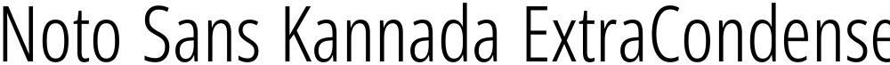 Noto Sans Kannada ExtraCondensed Light
