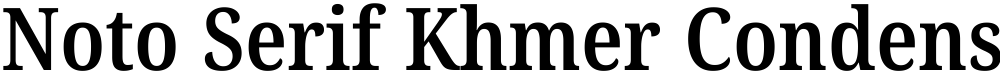Noto Serif Khmer Condensed SemiBold