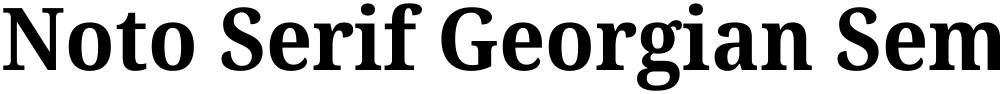 Noto Serif Georgian SemiCondensed