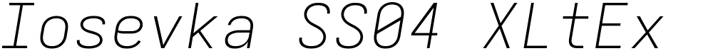Iosevka SS04 XLtEx