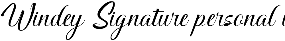 Windey Signature personal use