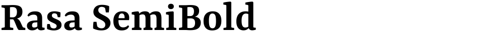 Rasa SemiBold