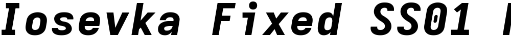 Iosevka Fixed SS01 HvExObl