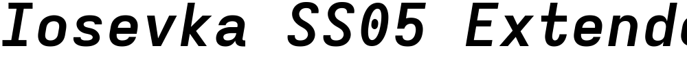 Iosevka SS05 Extended Oblique