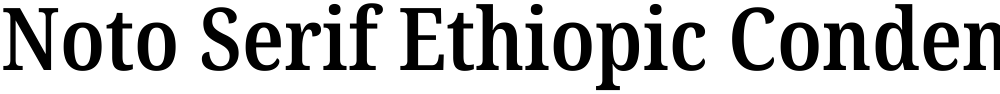 Noto Serif Ethiopic Condensed SemiBold