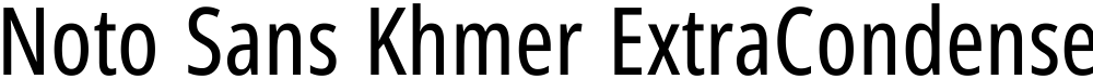 Noto Sans Khmer ExtraCondensed