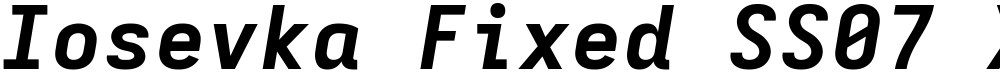 Iosevka Fixed SS07 XBdEx