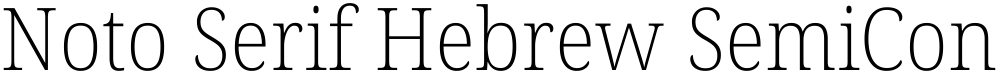 Noto Serif Hebrew SemiCondensed ExtraLight