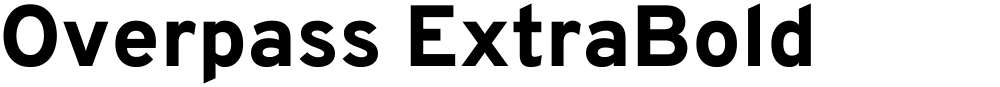 Overpass ExtraBold