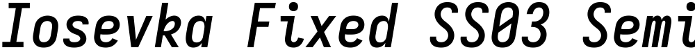 Iosevka Fixed SS03 Semibold