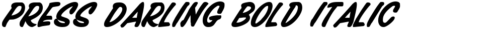 Press Darling Bold Italic