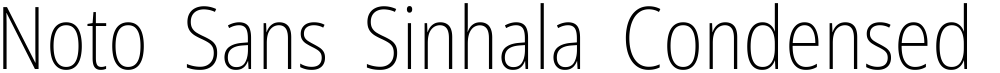 Noto Sans Sinhala Condensed ExtraLight