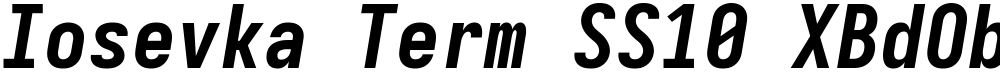 Iosevka Term SS10 XBdObl