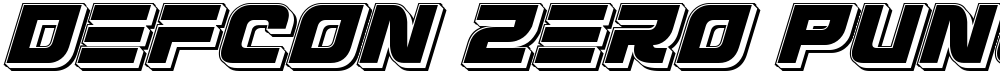 Defcon Zero Punch Italic