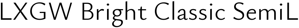 LXGW Bright Classic SemiLight