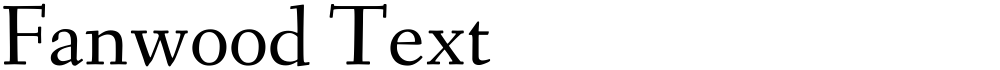 Fanwood Text