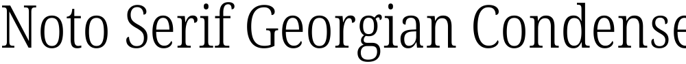 Noto Serif Georgian Condensed Light