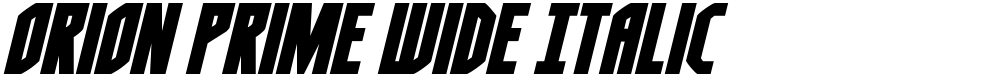Orion Prime Wide Italic