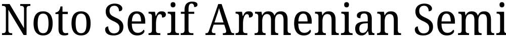 Noto Serif Armenian SemiCondensed