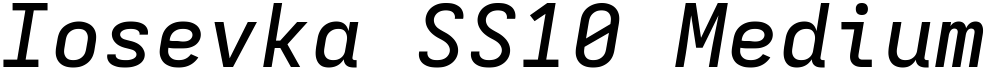 Iosevka SS10 Medium Extended