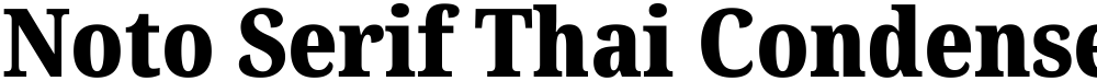 Noto Serif Thai Condensed Black