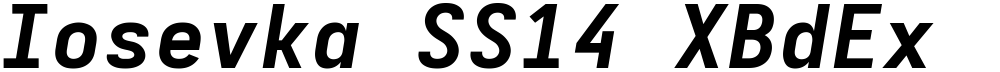 Iosevka SS14 XBdEx